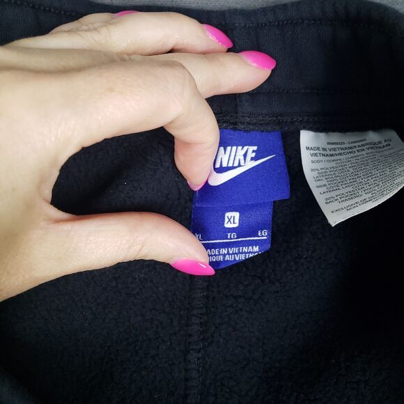 Nike Sweat Shorts Mens XL Black Running Athletic Swoosh Pockets Big Logo - Picture 7 of 9